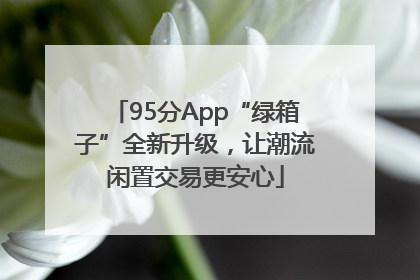 95分App“绿箱子”全新升级，让潮流闲置交易更安心